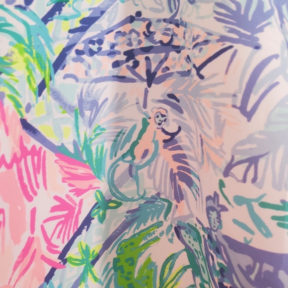 Lilly Pulitzer Christmas Tree Skirt Home Decor Bohemian Queen Pom Pom Pink Blue - Picture 6 of 10